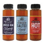 Gourmet Honey Trio – Includes 12oz Spiced Rum, Salted, and Hot Honey