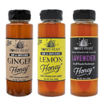 Tea Lovers Trio – Includes 12oz Ginger, Lemon, and Organic Lavender Honey