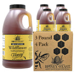 Wildflower Honey - 4-Pack, 3lb Bulk