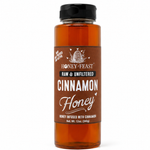 Honey Feast Cinnamon Honey 12oz plastic squeeze bottle on a pure white background
