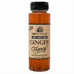 Ginger Honey 12oz plastic squeeze bottle on a pure white background