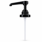 Honey Feast Clean & Easy black honey dispensing pump accessory with dip tube on a pure white background, shown without a jar