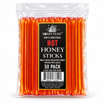 Honey Feast Hot Honey Sticks 50-pack on a pure white background