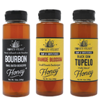 Best Sellers Trio – Includes 12oz Black Gum Tupelo, Orange Blossom & Bourbon Infused Honey