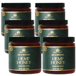 6-Pack Honey Feast Hemp Honey Concentrate 12oz - Artisanal Bio-Active Honey with Natural Hemp, Cold-Packed in Florida