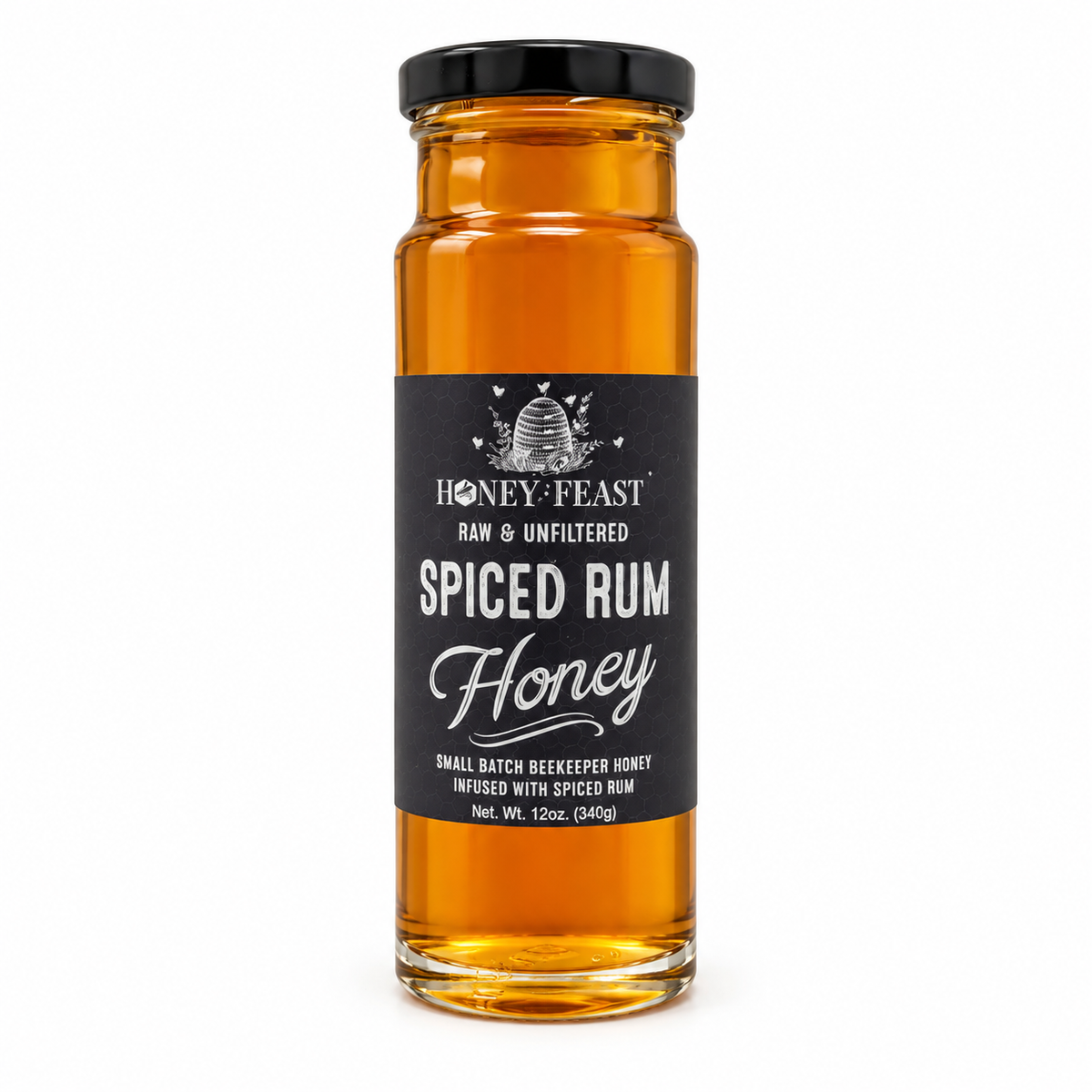 Honey Feast Spiced Rum Honey in a 12oz glass jar — Main