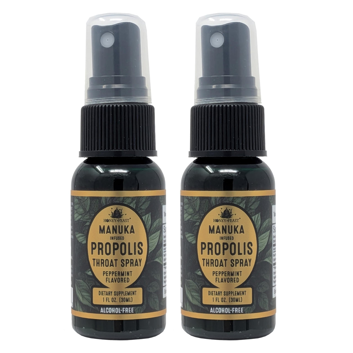 Honey Feast Manuka-Infused Propolis Throat Spray 2-pack