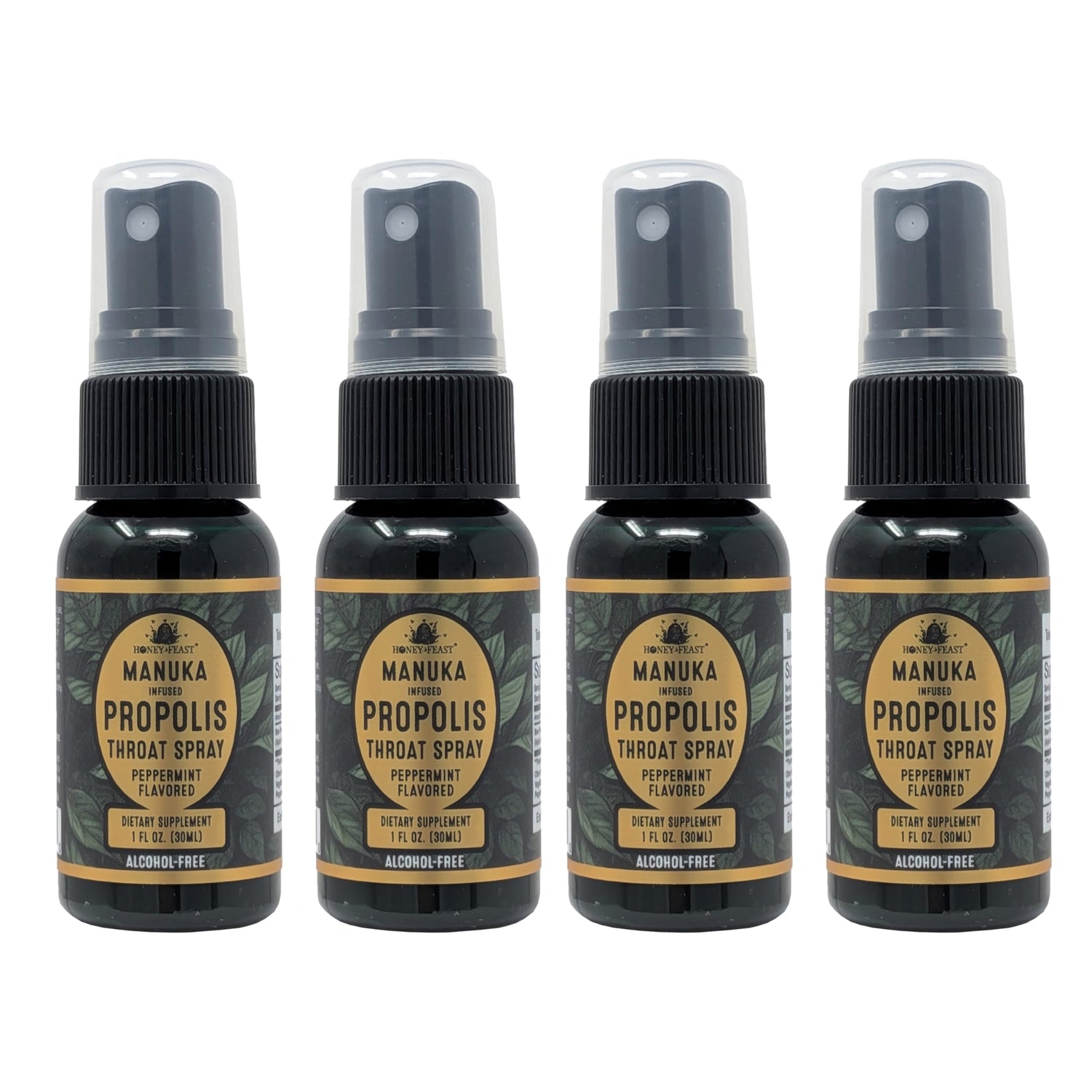 Manuka-Infused Propolis Throat Spray (4 x 1 fl oz)