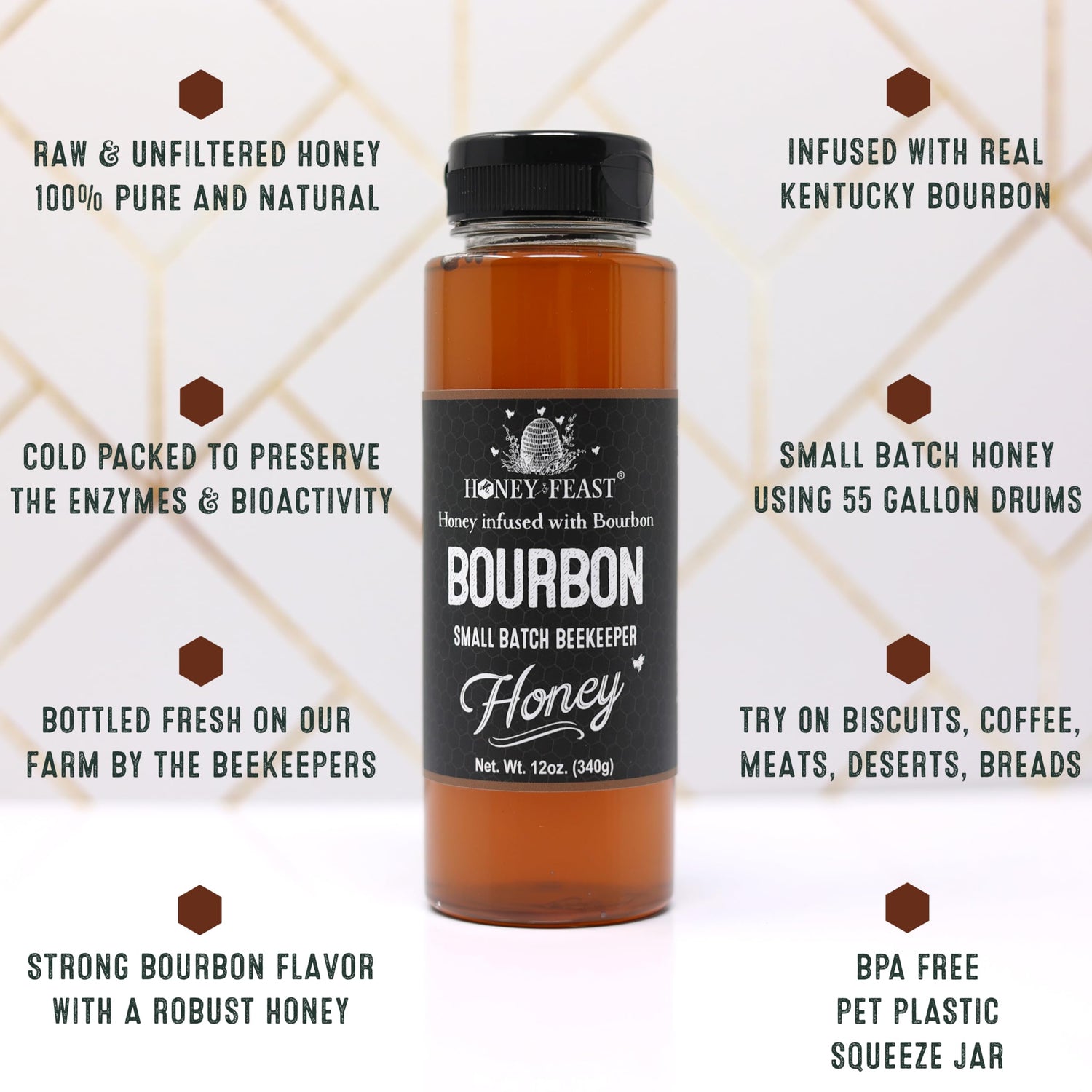 Bourbon Honey 12oz 3-Pack