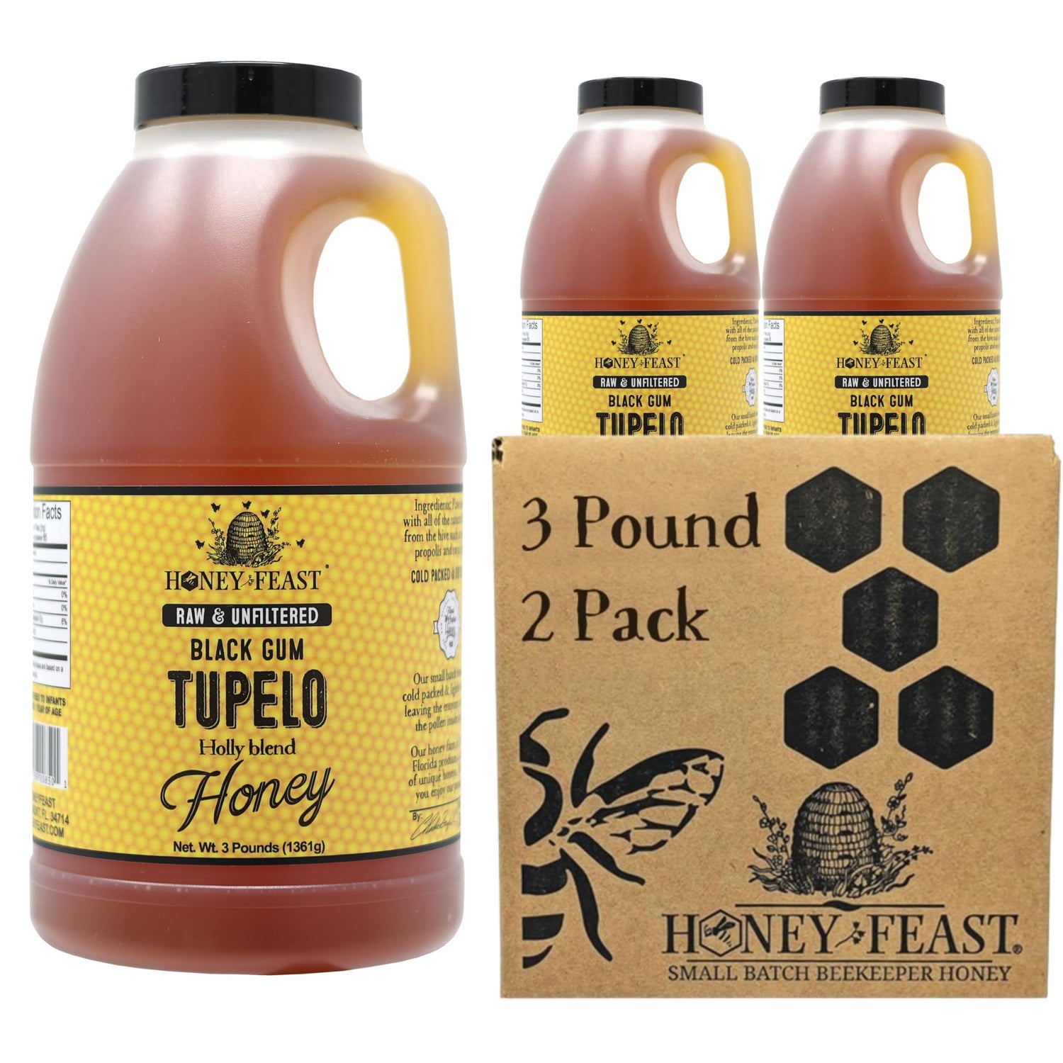 Black Gum Tupelo Honey - 2-Pack, 3lb Bulk