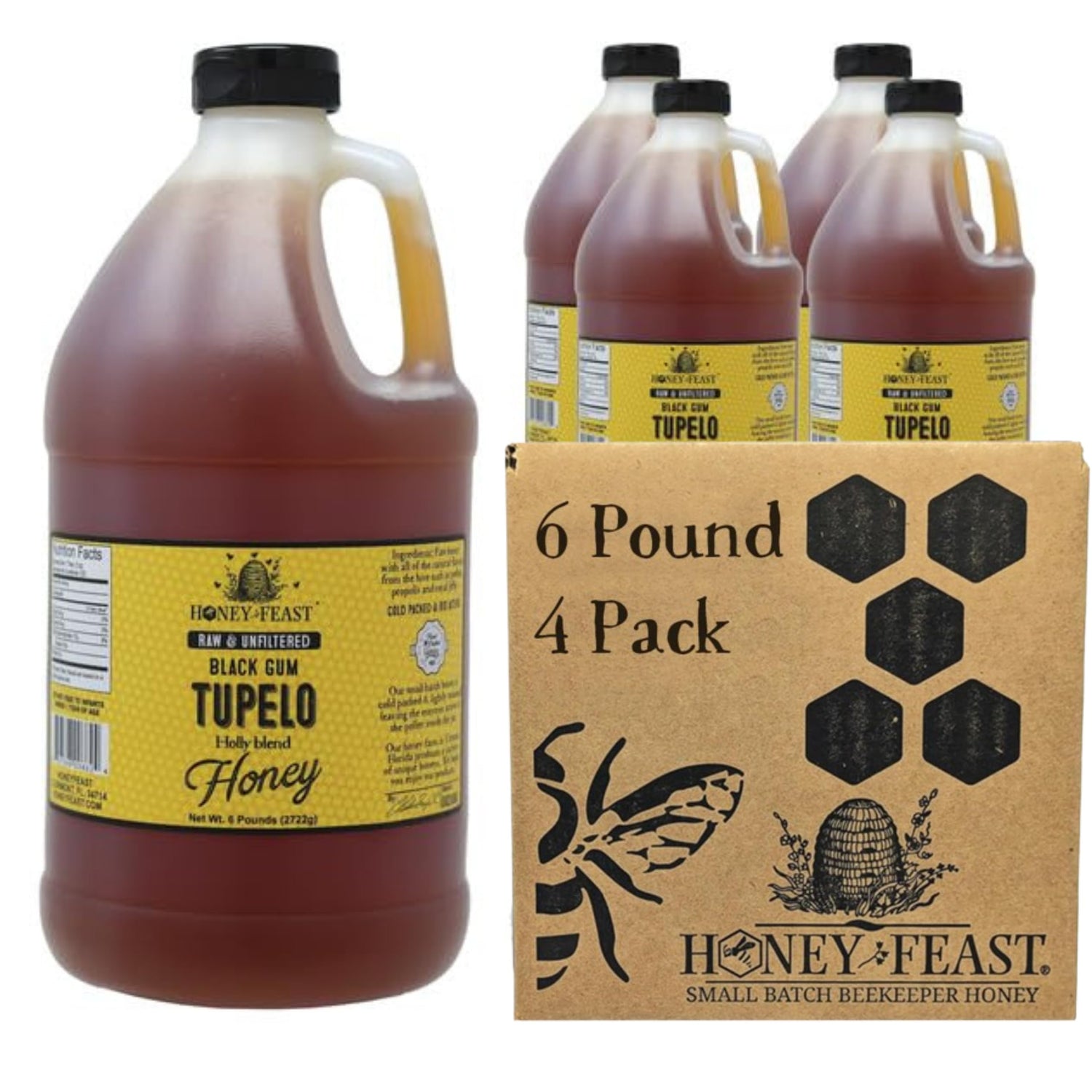 Black Gum Tupelo Honey - 4-Pack, 6lb Bulk