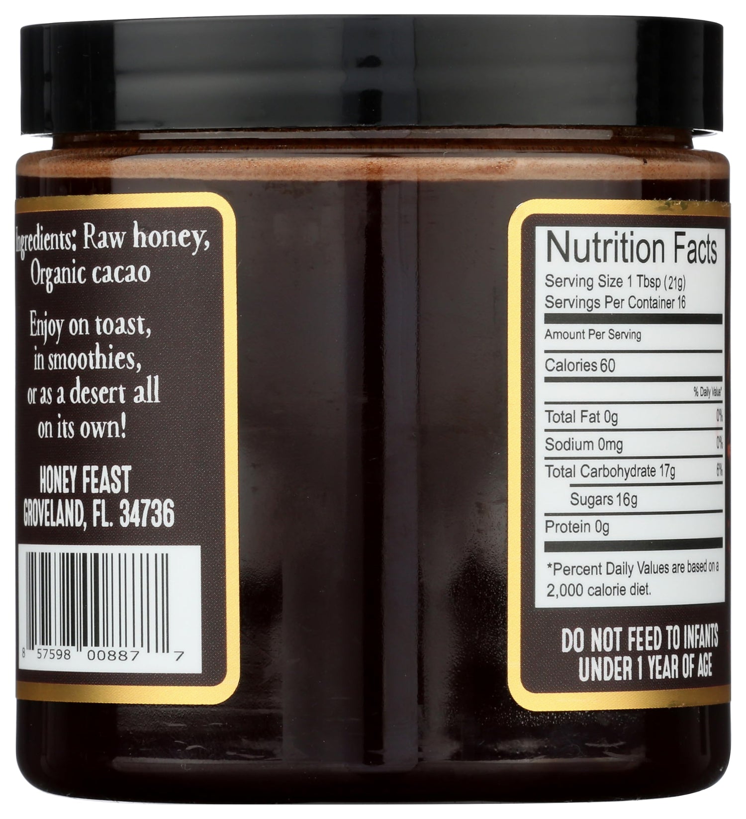 Organic Cacao Honey 12oz - Case of 3