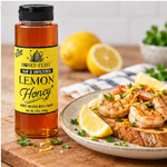 Lemon Honey 12oz plastic bottle in a second natural flavor-relevant serving scene