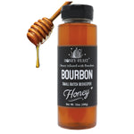 HONEY FEAST Bourbon Honey 12oz | Artisanal Small Batch Raw Honey | Exquisite Bourbon-Infused Honey | Ideal for Bourbon Enthusiasts & Gourmets