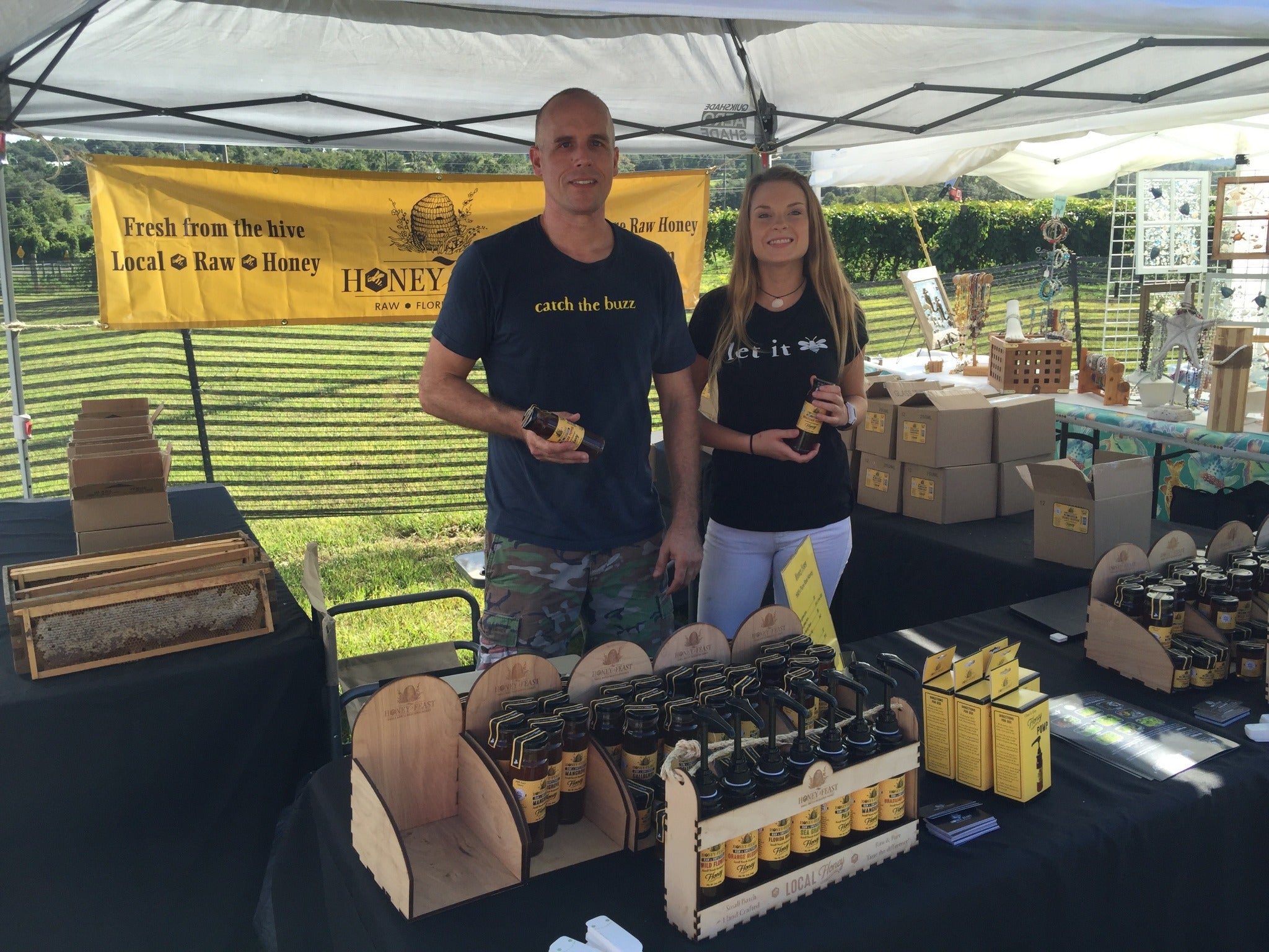 Honey Feast selling honey at an early Florida event