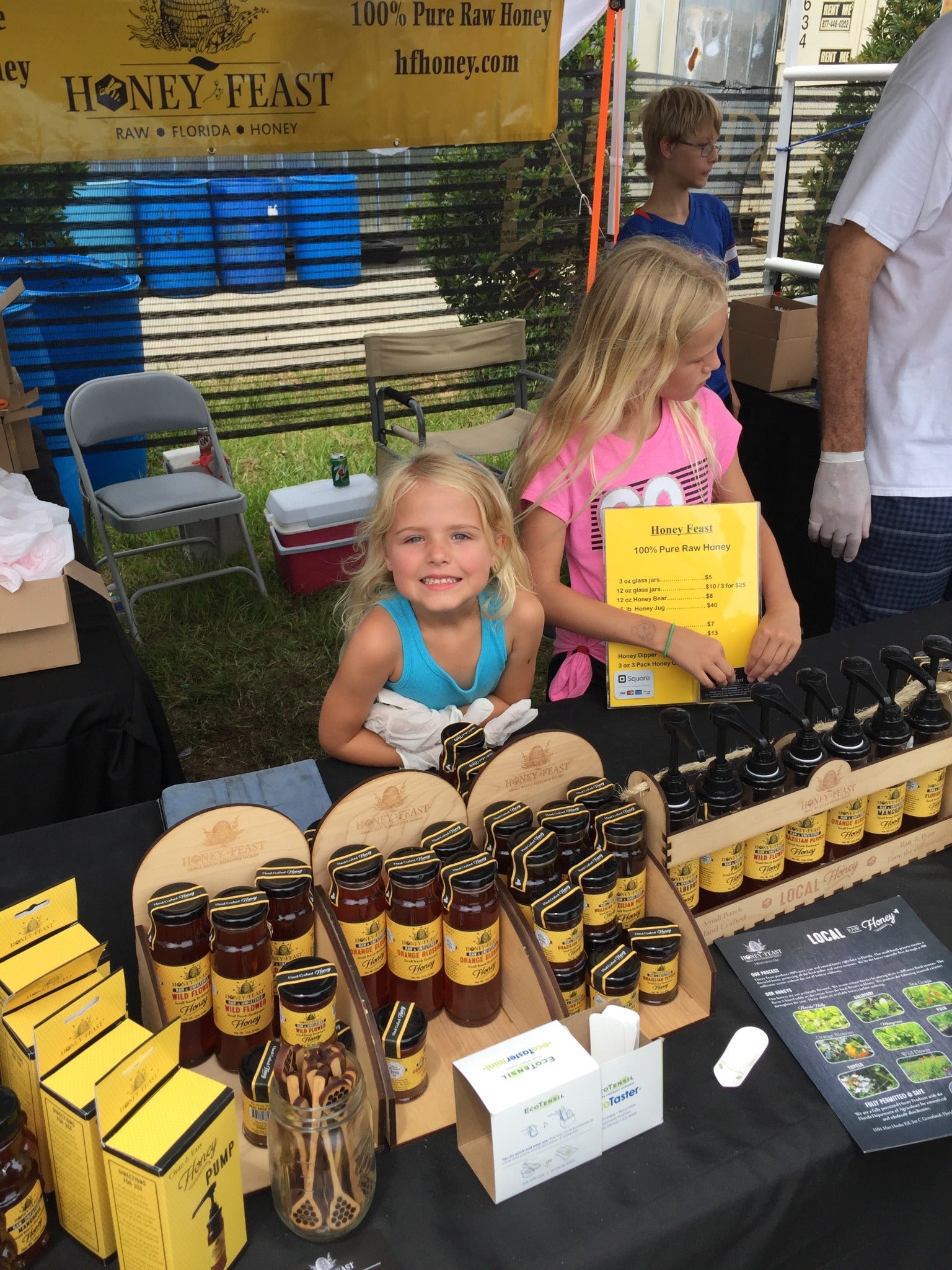 Honey Feast family at an early honey event