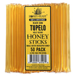Honey Feast Tupelo Honey Sticks 50-pack - Authentic Florida Tupelo Honey, Perfect Honeysticks for Tea, On-the-Go Honey Sticks from Black Gum Tupelo & Holly Blend 🍯🐝