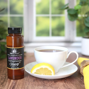 HONEY FEAST Organic Lavender Honey | 12oz Gourmet Flavored Honey | Perfect for Tea, Cooking & Baking | Florida Beekeeper-Bottled