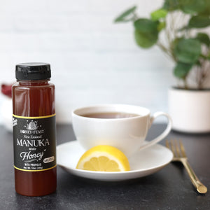 
            
                Load image into Gallery viewer, HONEY FEAST 6-Pack New Zealand Manuka Honey with Propolis 12oz Each - Raw, MGO182, Enhanced with Propolis, Made with manuka from New Zealand 🍯🐝
            
        