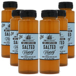 HONEY FEAST 6-Pack 12oz Salted Honey - Artisanal Infused Honey for Culinary Use & Toppings | Gourmet Flavored Honey Set
