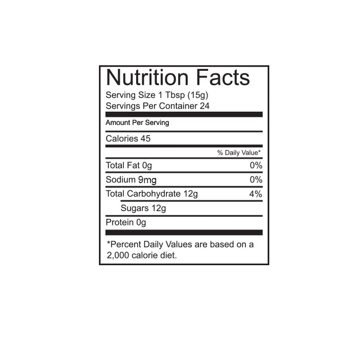 Salted honey 12oz nutrition facts
