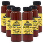 Honey Feast Wildflower Honey 6-Pack 12oz Each - Raw Honey Multipack, Naturally Unfiltered, Perfect for Tea and Kitchen Use